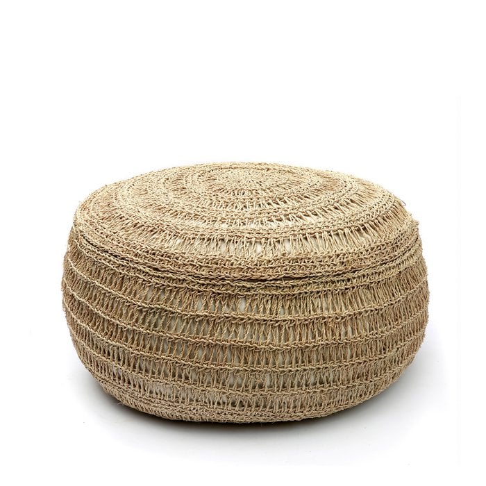 De Zeegras Poef - Naturel - M