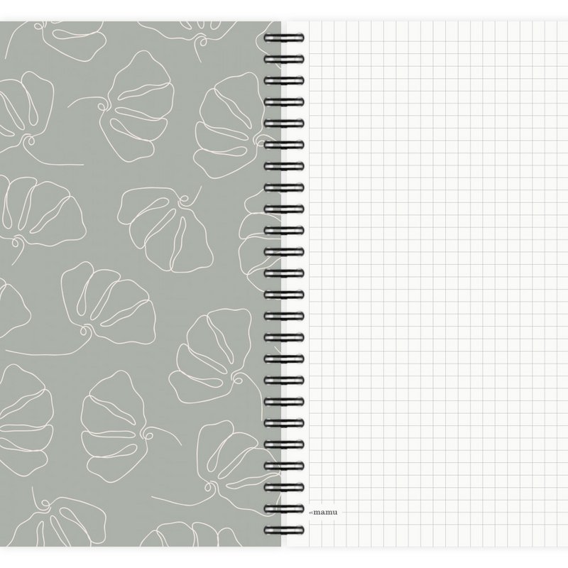 Notizblock Line Flowers A5