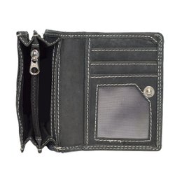 Cartera Mujer Mini Buffalo Leather - Cartera Mujer Extra Pequeña En 3 Colores Buffalo Leather