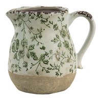 Decoration can be 1100 ml of green white ceramic leaves water kan