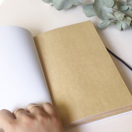Cuaderno de bocetos recargable "El Artista" - Kraft + Hojas en blanco