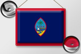 Tin Sign Flag of Guam 40x30cm Flag of Guam