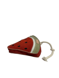 Plush dachshund-shaped pet toy in black and brown colors. Soft, textured material with detailed features like legs, body shape, and facial features. Suitable for interactive play and chewing.