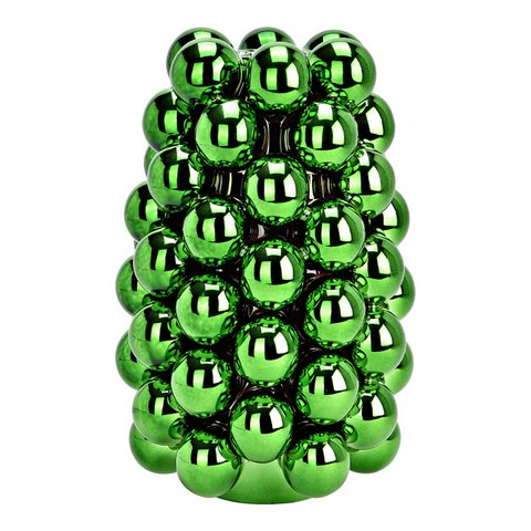 Vase Bubble made of porcelain, dark green (W/H/D) 16x24x16cm