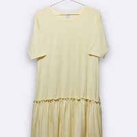 Lea dress in light yellow for women