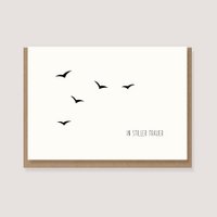 Folding card with envelope - "Birds - In silent mourning"