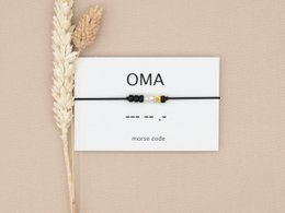 Morse code armband Oma (zilver,rosé goud,goud)