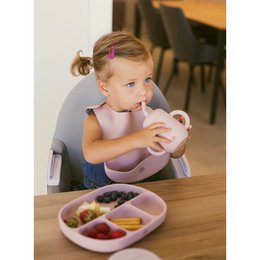 ANTI-DRIP CUP + SILICONE STRAW- DARK PINK