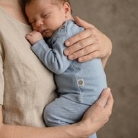 Wollen baby- kindertrui - Merinowol - Blue Fog
