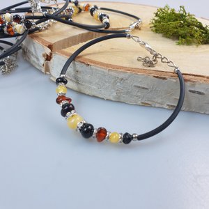White amber everyday bracelet gemstone friendship crystals  multi color