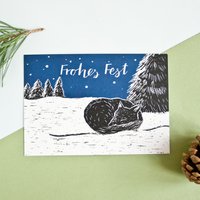 Weihnachtskarte Fuchs