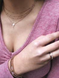 Armbånd plader med Pink Stones Rose Steel
