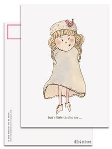 Postcard - Girl with Bird