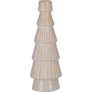 Keramische kandelaar Tarik, D8,5 cm, H24cm, crème