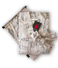 Satin badekåbe kimono med taske Secret Love Story of Royal Vilnius