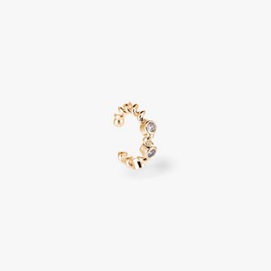 Twisty Ear Cuff mit Zirkonia Steinen - Gold