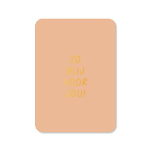 Greeting card so happy for you (with gold film) - Sale