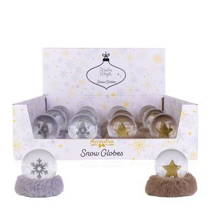 Sneeuwbol WINTER MAGIC met bontrand