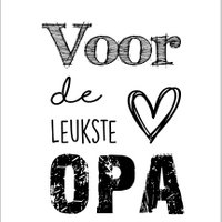 Card 5 by 8.5 cm with text For the nicest grandpa.