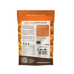 ROHKAKAO CASHEW CLUSTER 100g - snack dich glücklich