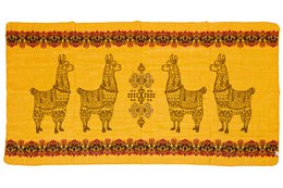 Mini Alpaga Jaune - mini couverture en alpaga - 110x185cm