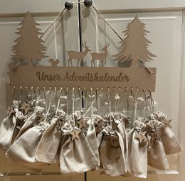 Calendrier de l'Avent Chiffres 1-24 "Etoiles"