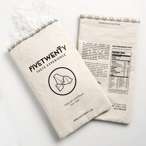 Unrefined sea salt in linen pouch 400gr.