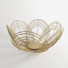 Éléonore designerkurv i guldmetal