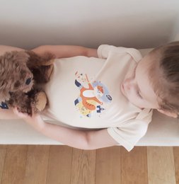 Chat Botté natural body 100% organic cotton certified OEKO-TEX