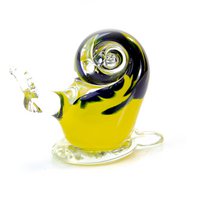 Yellow Snail - Glass - height 8 cm - Handmade