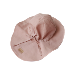 Linen children's/baby's hat - summer sun hat in various colors including forest green, beige, white, caramel, powder pink, grey, and sea blue. The hat features a wide brim to protect the child's face from the sun.