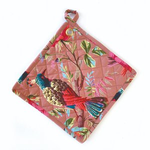Potholders Paradise Old Pink, set of 2