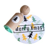Mini Christmas Tree Stamp - Wooden Stamp for Holiday Crafts