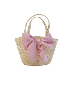 16518 – Strohkorb mit Schleife – 100 % handgefertigt – SS 25