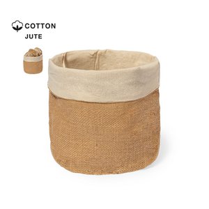Broodmand gemaakt van zacht 100% katoen binnen en jute aan de buitenkant, met een ronde ontwerp.&nbsp;