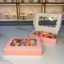  Pink box surprise melt assortment, colorful wax melts, multiple scents, gift packaging, 130g