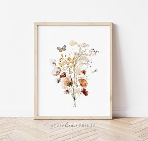 Wildblumen-Poster 1, Wildblumen-Bouquet-Druck, Blumen-Kindergarten-Druck, botanisches Poster, Blumen-Poster, Blumen-Kindergarten-Druck, Wildblumen-Druck, Blumen-Kindergarten-Poster