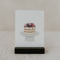 Watercolor card Naked Cake (PU = 10 pieces)