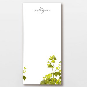 Notepad DIN Long yellow lady's coat, PEFC certified