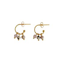Balance Gemstone Earrings - Gold