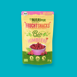 Organic freeze-dried raspberries, 70g. Healthy fruit snack with no added sugar or preservatives.