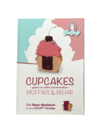 A baking book for sweet and savory cupcakes, featuring a colorful illustration of a cupcake on the cover.