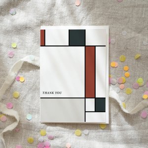 Greeting card Thank you (grey square)