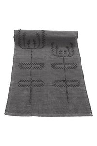 summerflowers antraciet geweven katoenen kleedje small