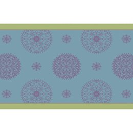 Tovaglietta in lino Mandala - blu-viola-giallo