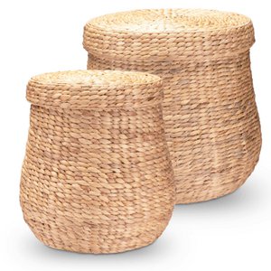 Wäschekorb geflochten mit Deckel