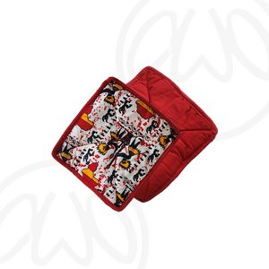 Keukenpannenlap van stof met Afrikaanse motieven