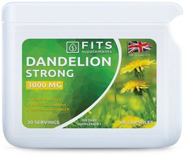 Dandelion supplement, 3000mg, 60 capsules. Supports healthy digestion and liver function.