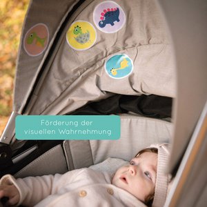 Contrast. Stickers gemaakt van hoogwaardige acetaatzijde. Voor baby's