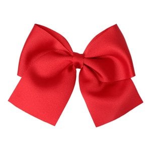 Haarschleife für Kinder mit Clip – Ripsband – 11 x 9 cm – Rot